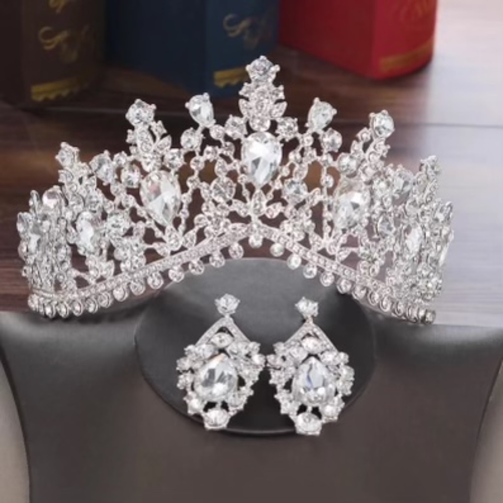 Wedding Tiara Set with earrings